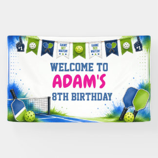 ウォーターカラーピックルボール 誕生日パーティーバナー 横断幕