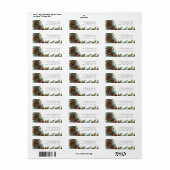 ウォーターカラーピネコーンアンドスプルースホリデー ラベル (フルシート)