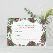 ウォーターカラーピネコーンホリデー |商品券 (スタンド正面)