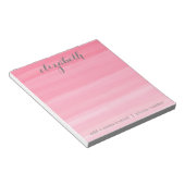 ウォーターカラーピンクオフィスグラデーションフェミニンスイート ノートパッド (アングル)