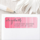 ウォーターカラーピンクオフィスグラデーションフェミニンスイート ラベル (インサイチュ)