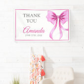 ウォーターカラーピンクコケットボウスウィート16誕生日 横断幕 (インサイチュ)