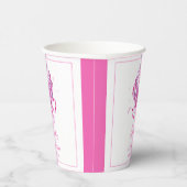 ウォーターカラーピンクディスココケットスイーツ16誕生日 紙コップ (右)