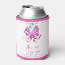 ウォーターカラーピンクディスココケットスイーツ16誕生日