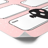 ウォーターカラーピンクパンプキン幽霊ハロウィーンプランナー ポスター (角)