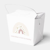 ウォーターカラーピンクパープルパステルレインボー誕生日 フェイバーボックス (裏面サイド)