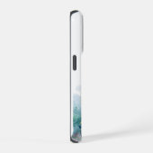 ウォーターカラーピンクフラワーiPhoneケース iPhoneケース (右側面)