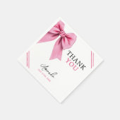 ウォーターカラーピンクボウシック甘い16誕生日 スタンダードカクテルナプキン (角)