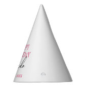 ウォーターカラーピンクボウシック甘い16誕生日 パーティーハット (右)