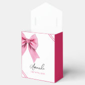 ウォーターカラーピンクボウシック甘い16誕生日 フェイバーボックス (オープン)