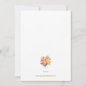 ウォーターカラーピンクレモネード結婚式招待状 招待状 (裏面)