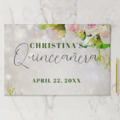 ウォーターカラーピンクローズキンセアニラ紙ランチョンマット ペーパーパッド (インサイチュ)