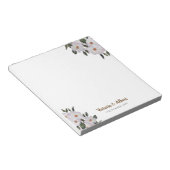 ウォーターカラーピンクローズバレリナフローラア結婚ートズ ノートパッド (アングル)