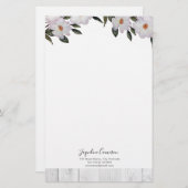 ウォーターカラーピンクローズバレリーナイラストレーション 便箋 (正面/裏面)