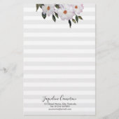 ウォーターカラーピンクローズバレリーナイラストレーション 便箋 (正面)