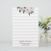 ウォーターカラーピンクローズバレリーナイラストレーション 便箋 (スタンド正面)