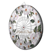 ウォーターカラーピンクローズバレリーナフローラアート ダーツボード (正面右)