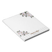 ウォーターカラーピンクローズバレリーナフローラア結婚ートズ ノートパッド (アングル)