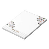 ウォーターカラーピンクローズバレリーナフローラア結婚ートズ ノートパッド (回転)