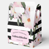 ウォーターカラーピンクローズバレリーナフローラストライプ フェイバーボックス (オープン)