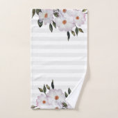 ウォーターカラーピンクローズバレリーナフローラデザイン バスタオルセット (ハンドタオル)