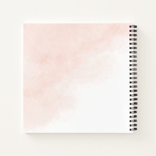 ウォーターカラーピンクローズユーカリプスゲストブック ノートブック (裏面)