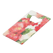 ウォーターカラーピンクローズ クレジットカード栓抜き (裏面アングル)