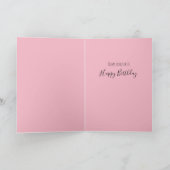 ウォーターカラーピンクローゼスフローラハッピーバースデー カード (内部)
