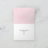 ウォーターカラーピンクローゼスブライダルシャワーサンキューカード サンキューカード (内部)