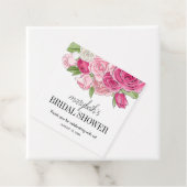 ウォーターカラーピンクローゼスブライダルシャワー フェイバータグ (インサイチュ)