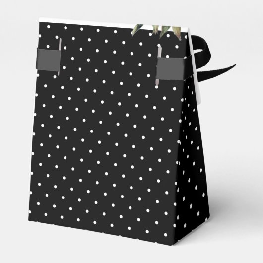 ウォーターカラーピンクローゼス白黒水玉模様 フェイバーボックス (裏面サイド)