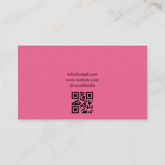 ウォーターカラーピンクローゼズアパレルファッションブティック 名刺 (裏面)