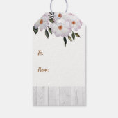 ウォーターカラーピンクローゼズバレリーナハッピーバースデー ギフトタグ (裏面)