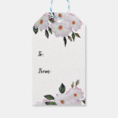 ウォーターカラーピンクローゼズバレリーナフローラアート ギフトタグ (裏面)