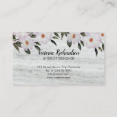 ウォーターカラーピンクローゼズバレリーナフローラアート 名刺 (裏面)