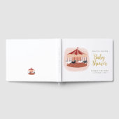 ウォーターカラーピンク回転木馬ゲストブック ゲストブック (全面)