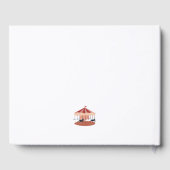 ウォーターカラーピンク回転木馬ゲストブック ゲストブック (裏面)