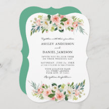 ウォーターカラーピンク赤面フローラエレガントネオミント