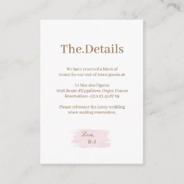 ウォーターカラーピンク金ゴールドホワ結婚イトズホテル詳細 エンクロージャーカード