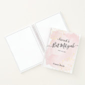 ウォーターカラーピンクx金ゴールドバルミツワーゲストブック ノートブック (内部)