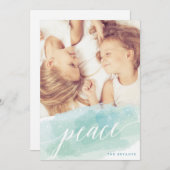 ウォーターカラーピースホリデーフォトカード シーズンカード (正面/裏面)