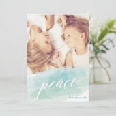 ウォーターカラーピースホリデーフォトカード シーズンカード (スタンド正面)