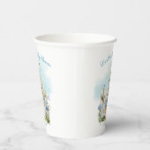 ウォーターカラーピーターラビットバニー男の赤ちゃん 紙コップ (右)