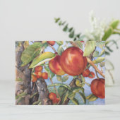 ウォーターカラーピーチツリーオーチャードフルーツハーベスト サンキューカード (スタンド正面)