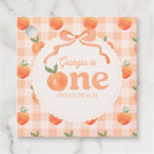 ウォーターカラーピーチパーティーフリットラベル フェイバータグ (正面)