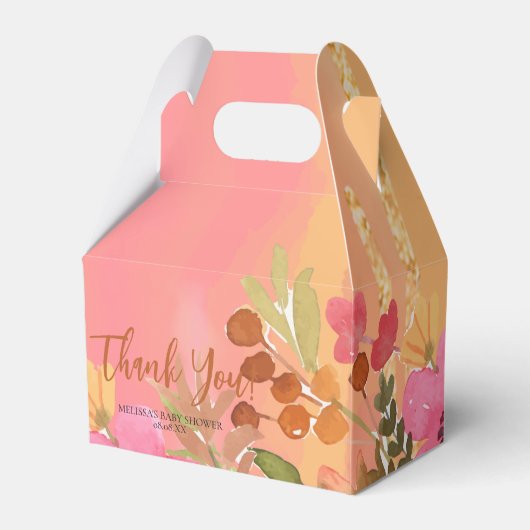 ウォーターカラーピーチピンクガーデン開花 フェイバーボックス (正面サイド)