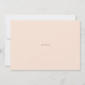 ウォーターカラーピーチピーニーリースフォトベビー賛美ズ 招待状 (裏面)