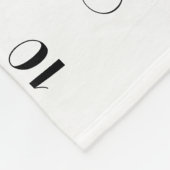 ウォーターカラーピーチピーニーリースベビーマイルストーン フリースブランケット (角)