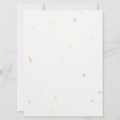 ウォーターカラーピーチフローラスペクレトン結婚ズ 招待状 (裏面)