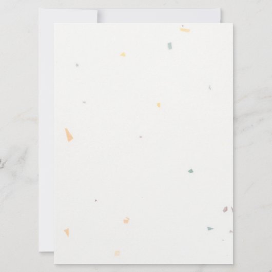 ウォーターカラーピーチフローラスペクレトン結婚ズ 招待状 (裏面)